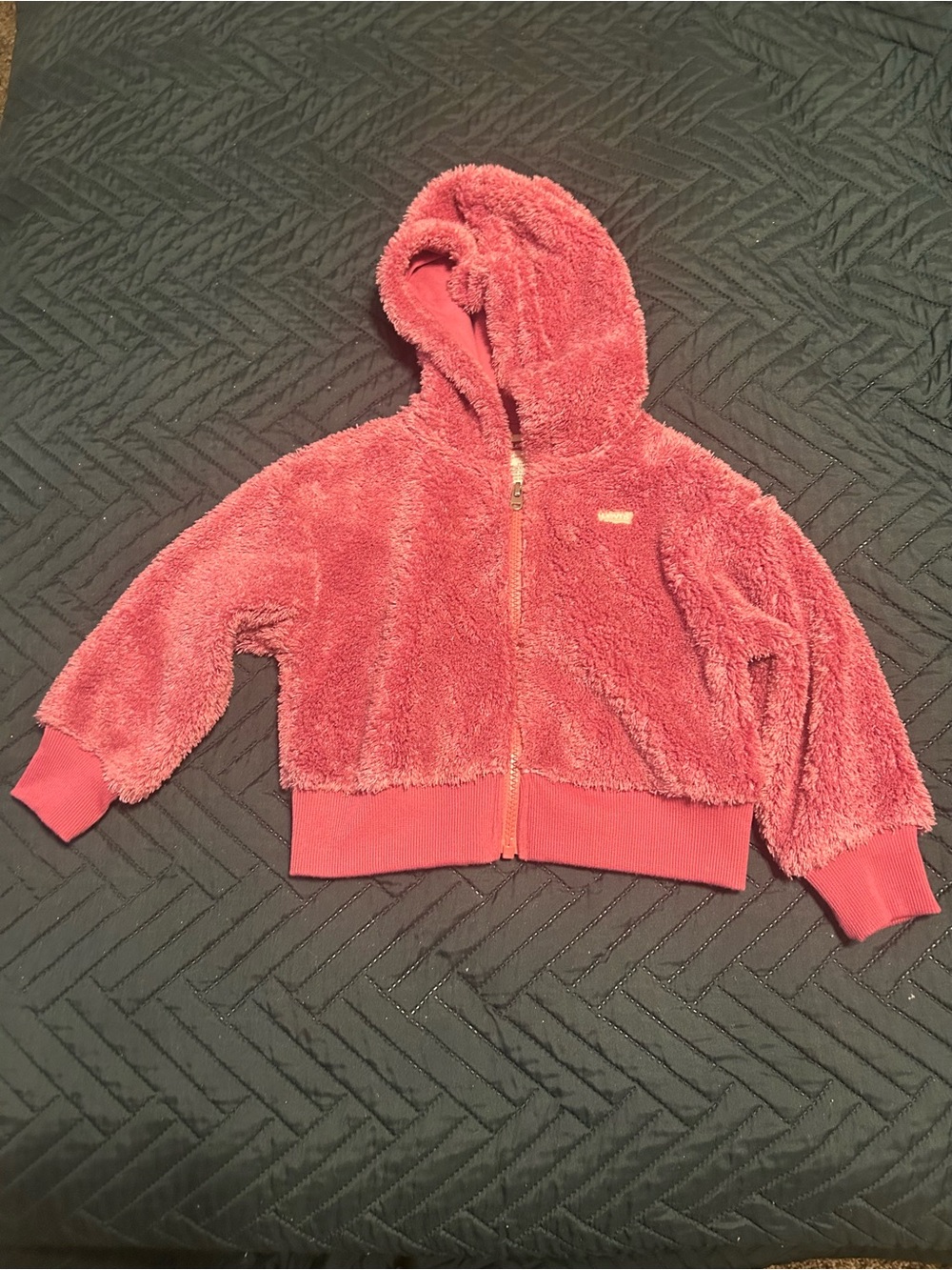 Levi's Girls Plush Hooded Zip Jacket - Rose